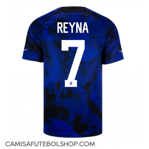 Camisa de time de futebol Estados Unidos Giovanni Reyna #7 Replicas 2º Equipamento Mundo 2022 Manga Curta